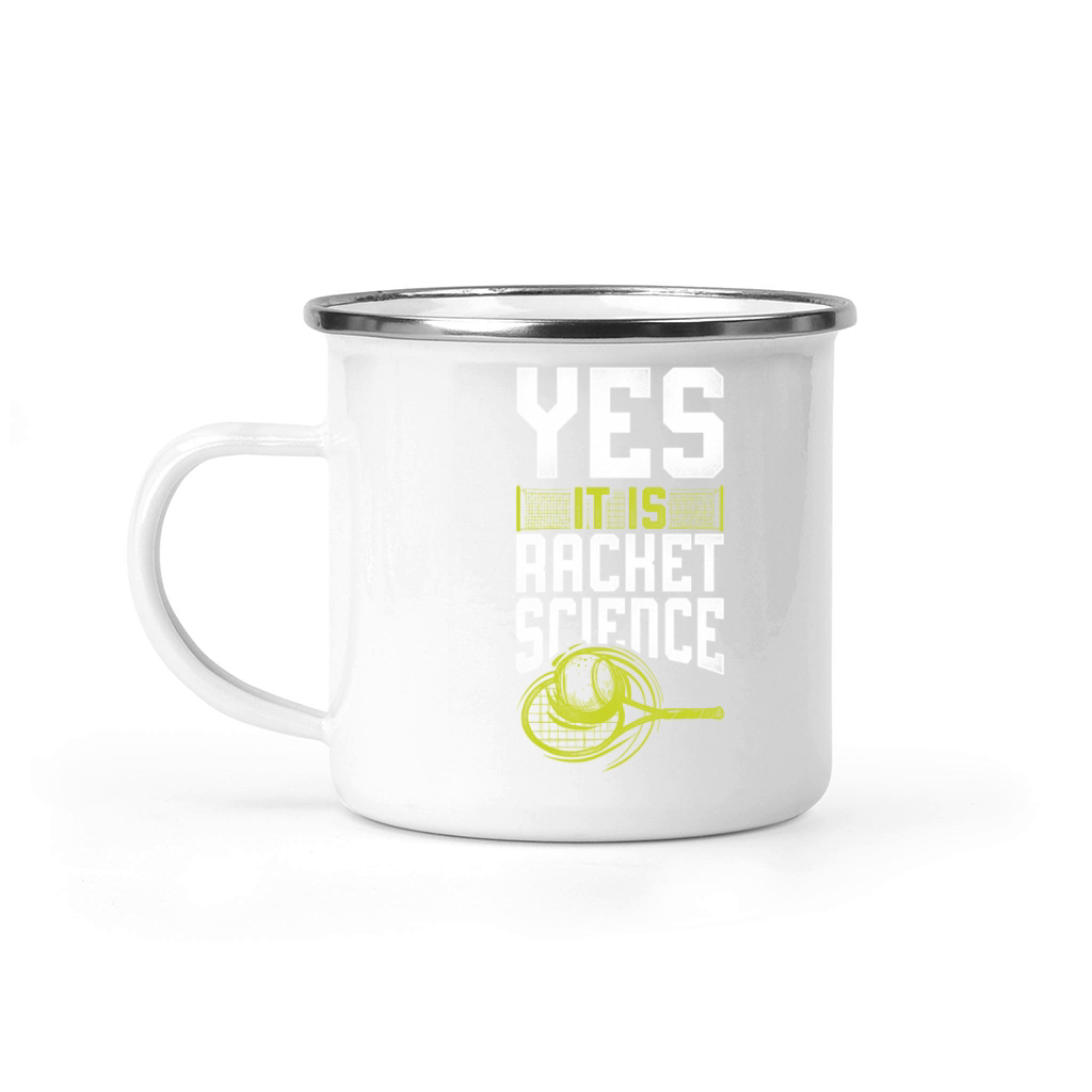 Funny Tennis Player Racket Pun Yes Camping Mug