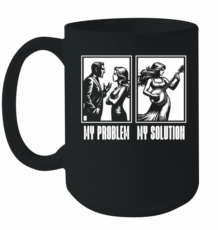Bluegrass Music My Problem My Pictogram Mom Dad Ceramic Mug