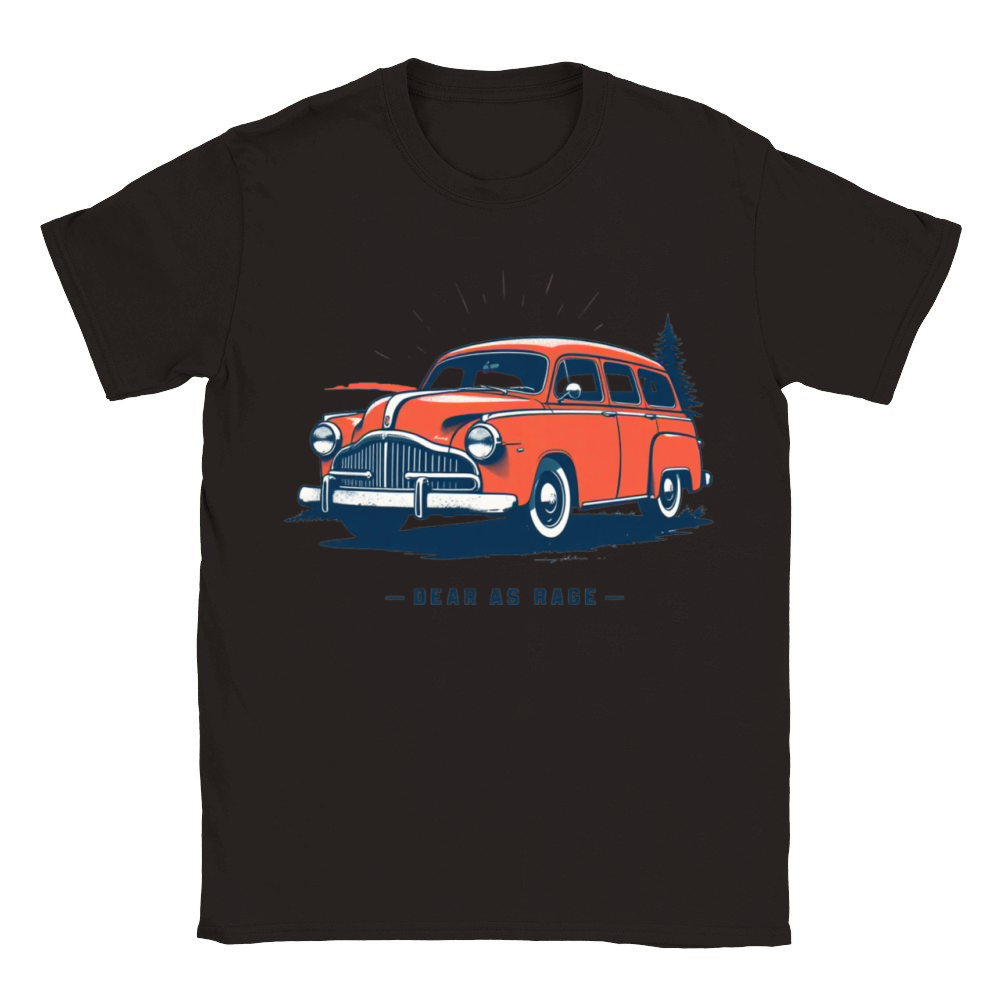 vintage style Christmas old car Classic Kids Crewneck T-shirt