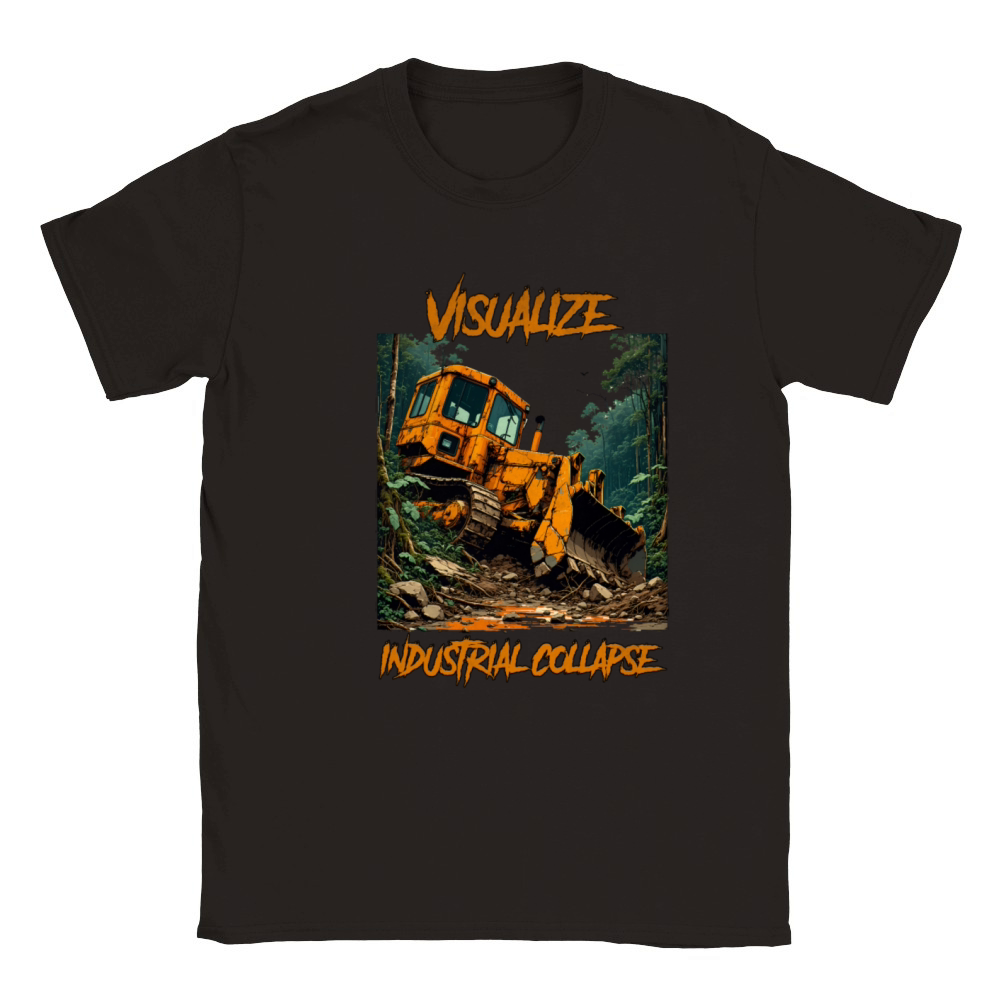 Visualize industrial collapse vintage Classic Kids Crewneck T-shirt