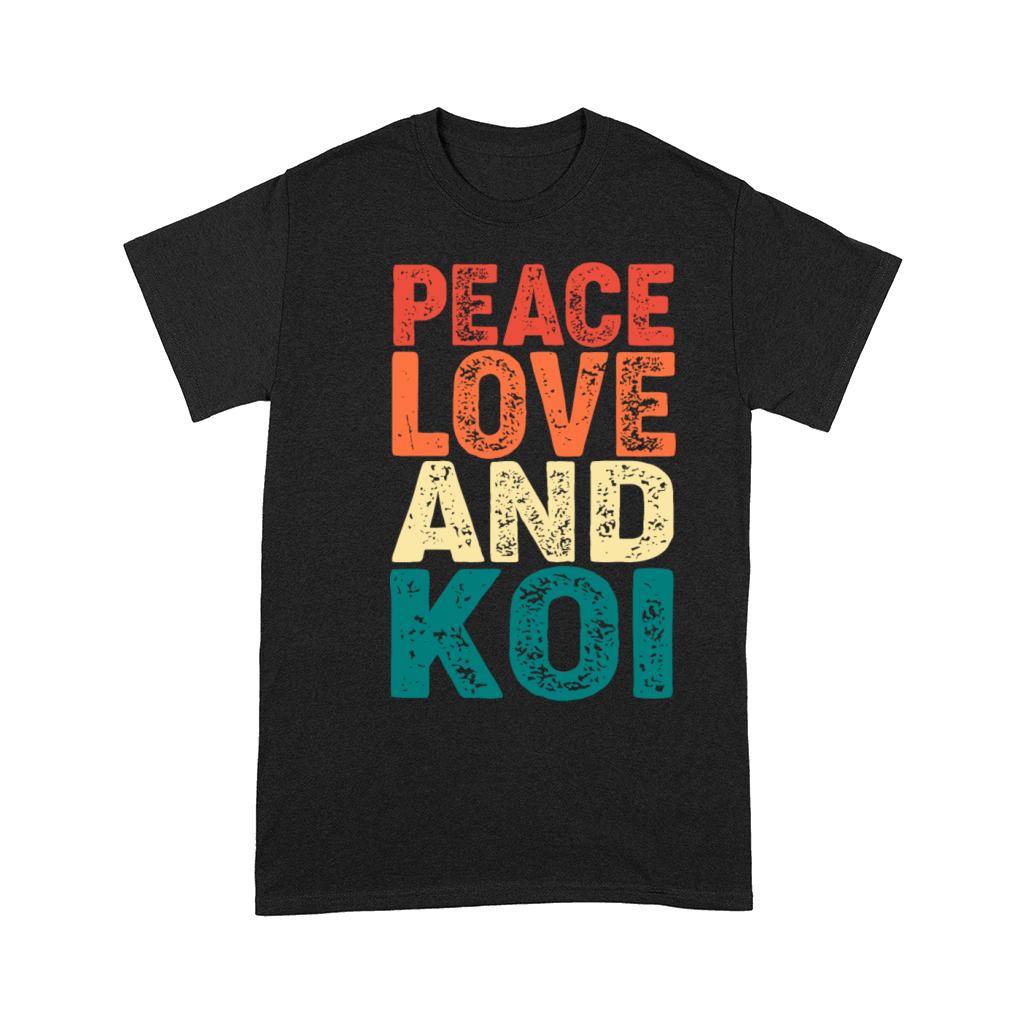 Retro Vintage Koi Fish Peace Love And Koi Comfort T-shirt