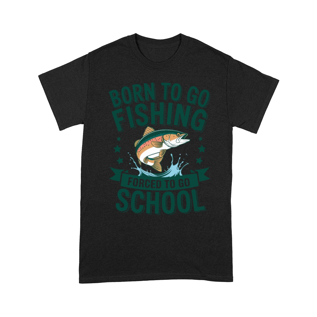 Teen Boys Fishing Forced To Go To School Bas Comfort T-shirt