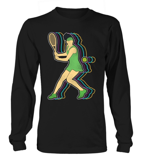 Funny Tennis Player Racket Retro Long sleeved Unisex