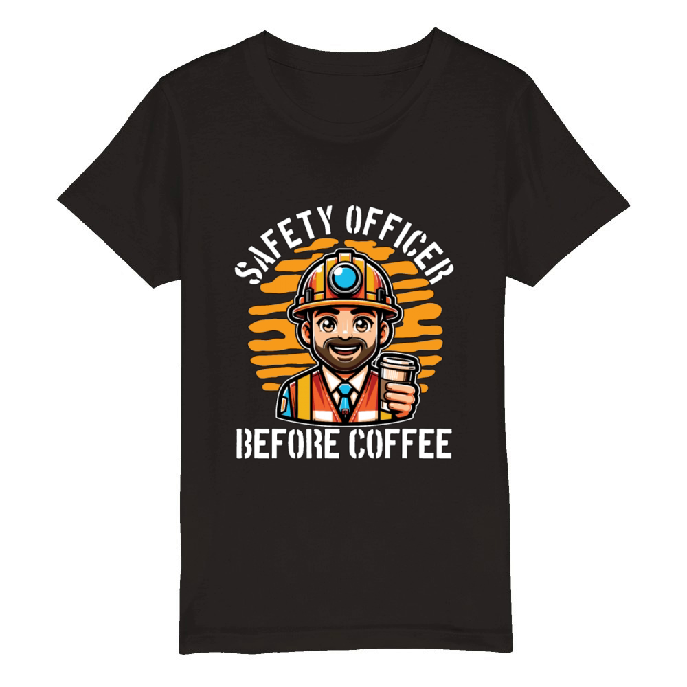 Safety Officer Before Public Safety Coffee Lover Organic Kids Crewneck T-shirt