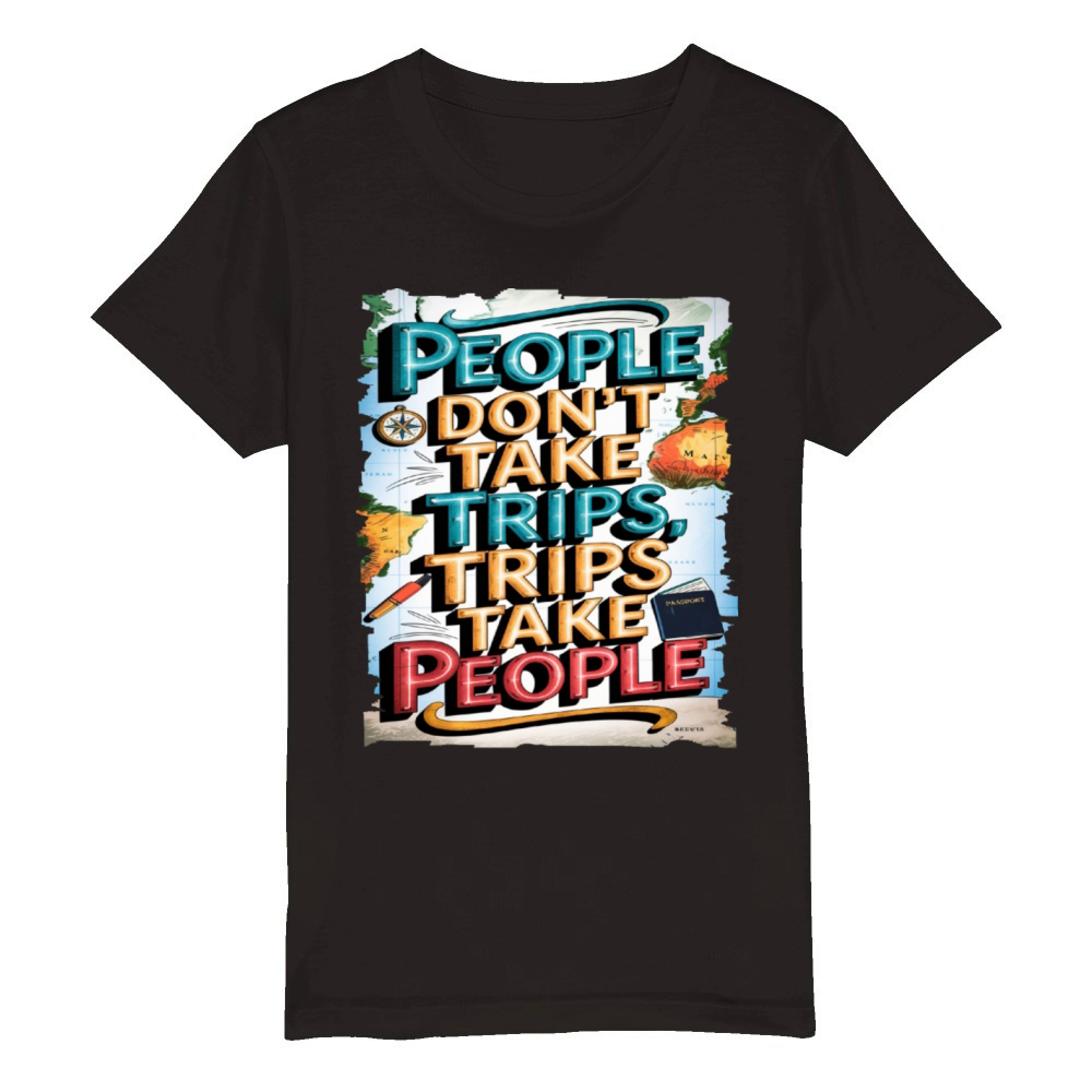 Travel Quote to get inspired N12 Organic Kids Crewneck T-shirt