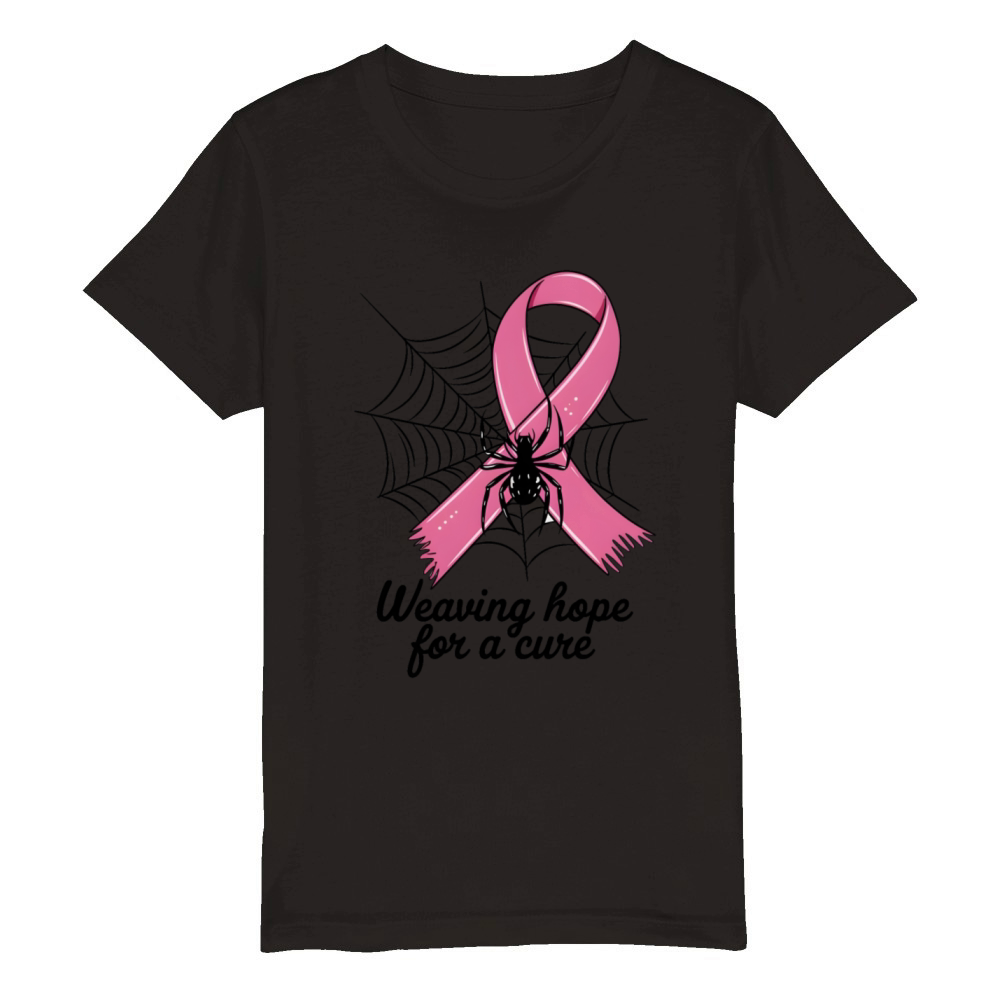Weaving Hope For Cure Organic Kids Crewneck T-shirt