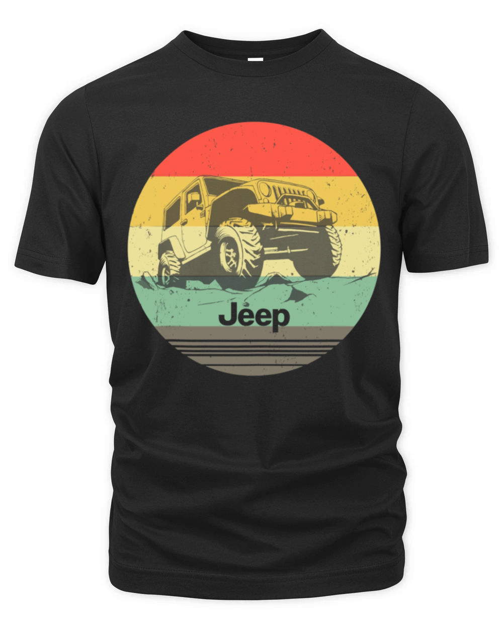 Off Road Retro Vintage Style 4x4 Car Organic Unisex T-shirt