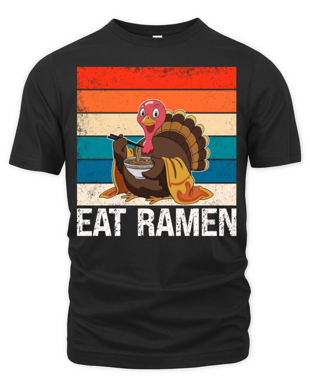 Turkey Eat Ramen Vintage Organic Unisex T-shirt