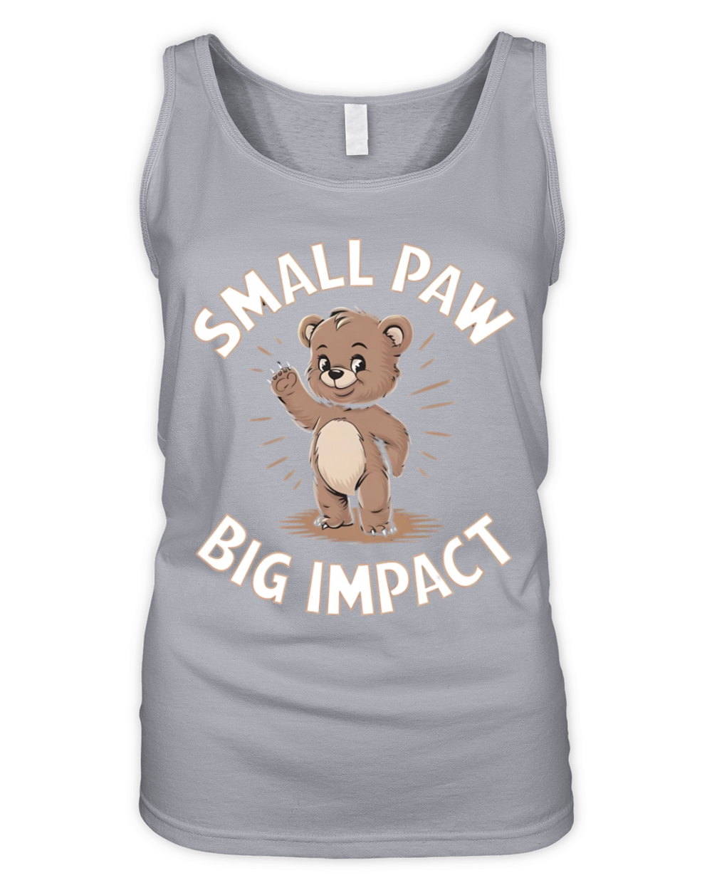 An Adorable Motivational Bear Organic Women's Tank Top