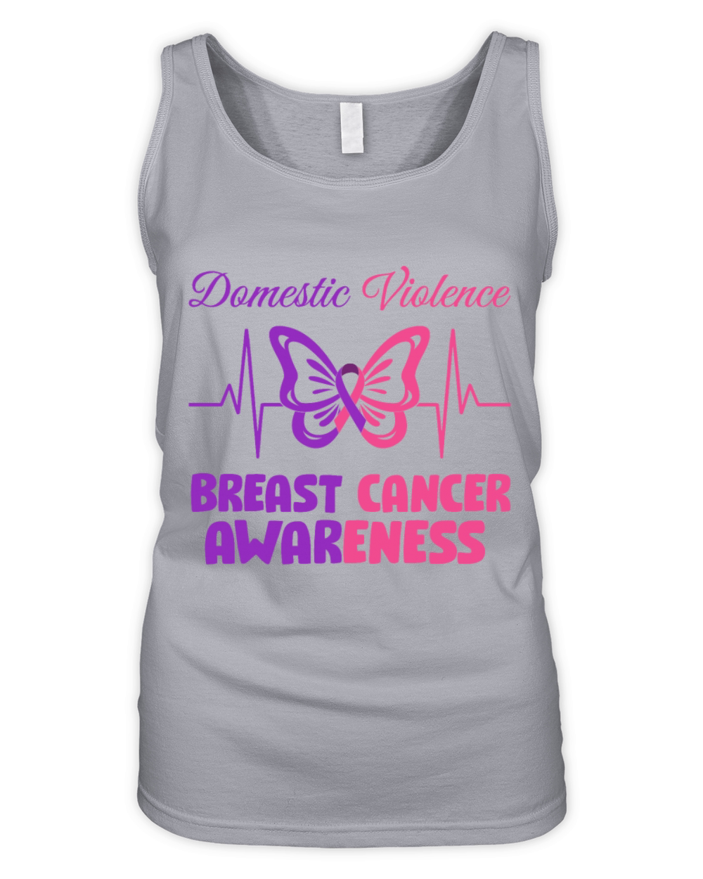Domestic Violence Breast Cancer Awareness Organic Women's Tank Top