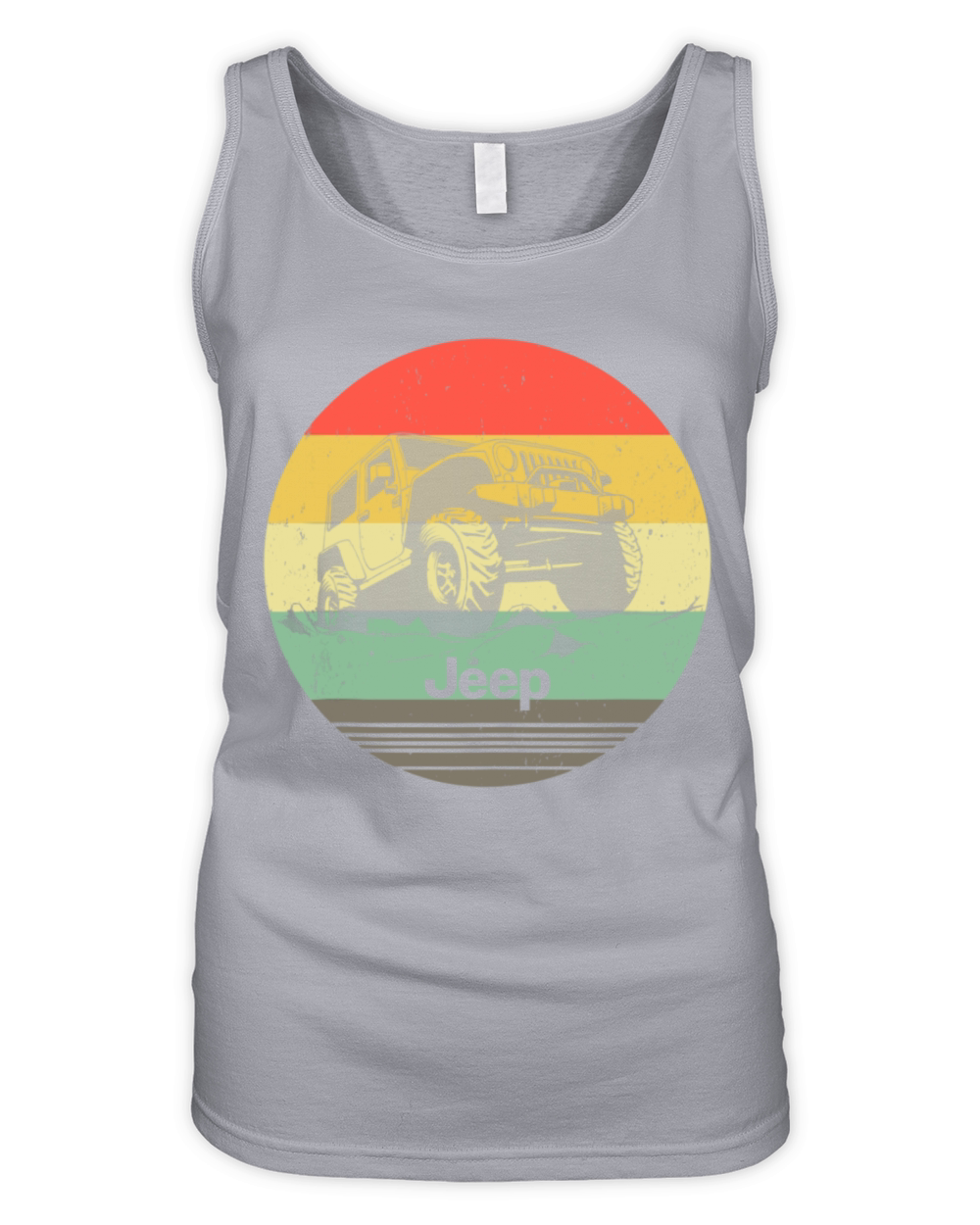 Off Road Retro Vintage Style 4x4 Car Organic Women's Tank Top