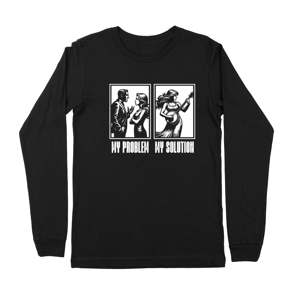 Bluegrass Music My Problem My Pictogram Mom Dad Premium Long Sleeve