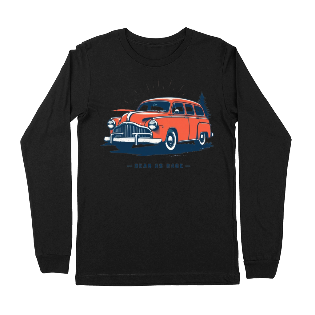 vintage style Christmas old car Premium Long Sleeve
