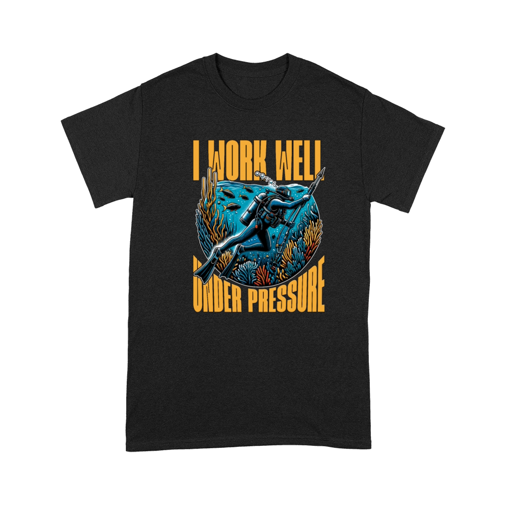 Spearfishing I Work Well Under Pressure Snorkeling Premium T-shirt
