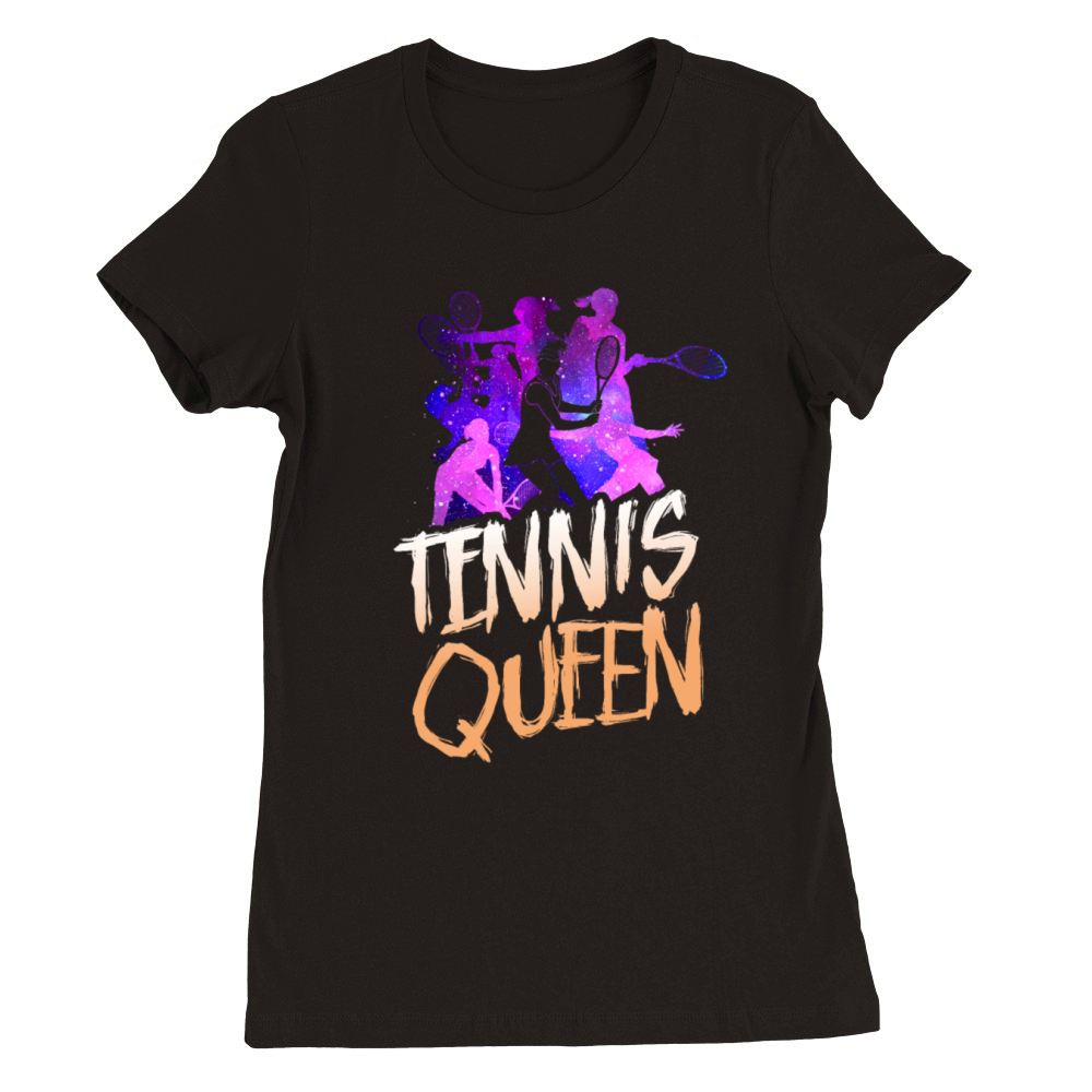 Funny Tennis Player Racket Tennis Premium Womens Crewneck T-shirt