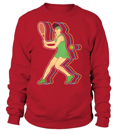 Funny Tennis Player Racket Retro Sweatshirt Unisex