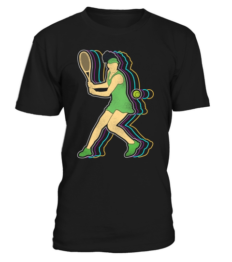 Funny Tennis Player Racket Retro T-Shirt Unisex