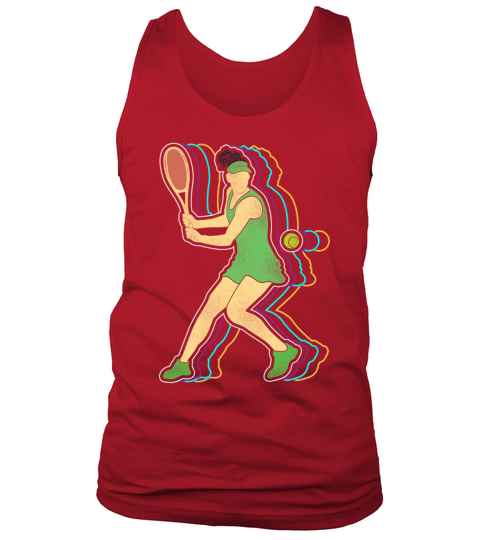 Funny Tennis Player Racket Retro Tank Top Unisex