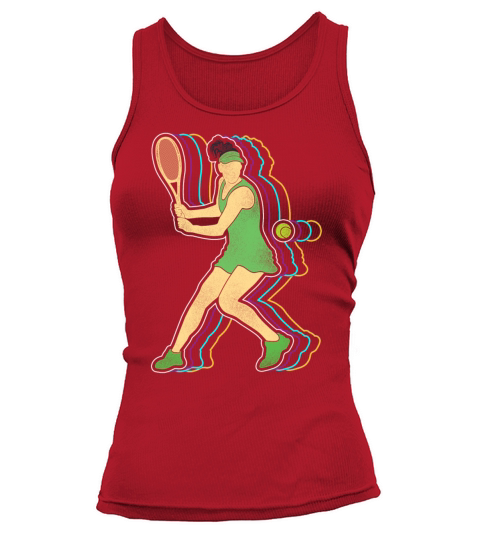 Funny Tennis Player Racket Retro Tank top Woman