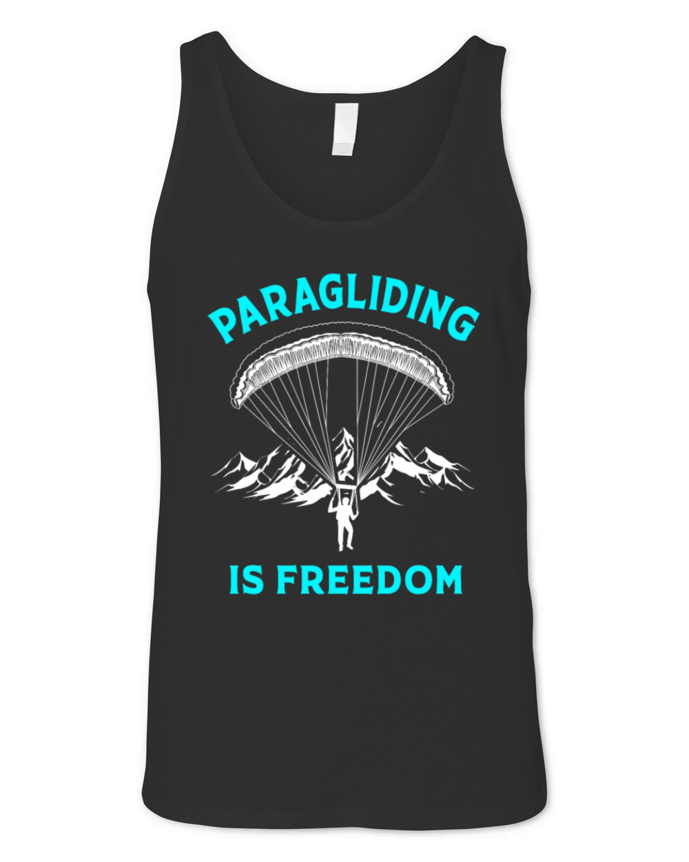 Paragliding Is Freedom Vintage Paraglider Unisex Jersey Tank