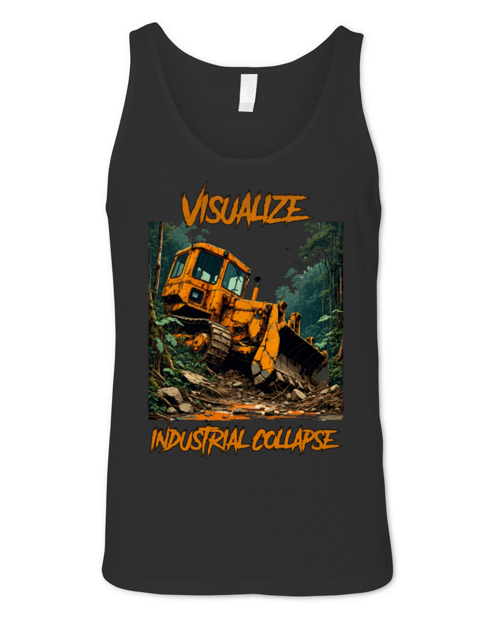 Visualize industrial collapse vintage Unisex Jersey Tank