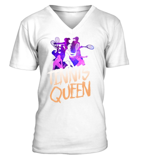 Funny Tennis Player Racket Tennis V-Neck T-shirt