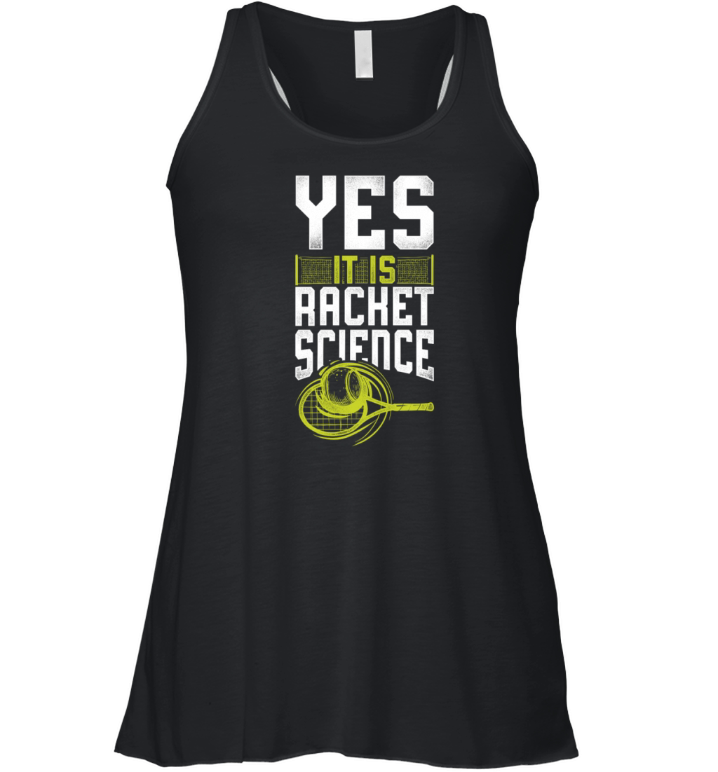Funny Tennis Player Racket Pun Yes Women's Flowy Tank Top
