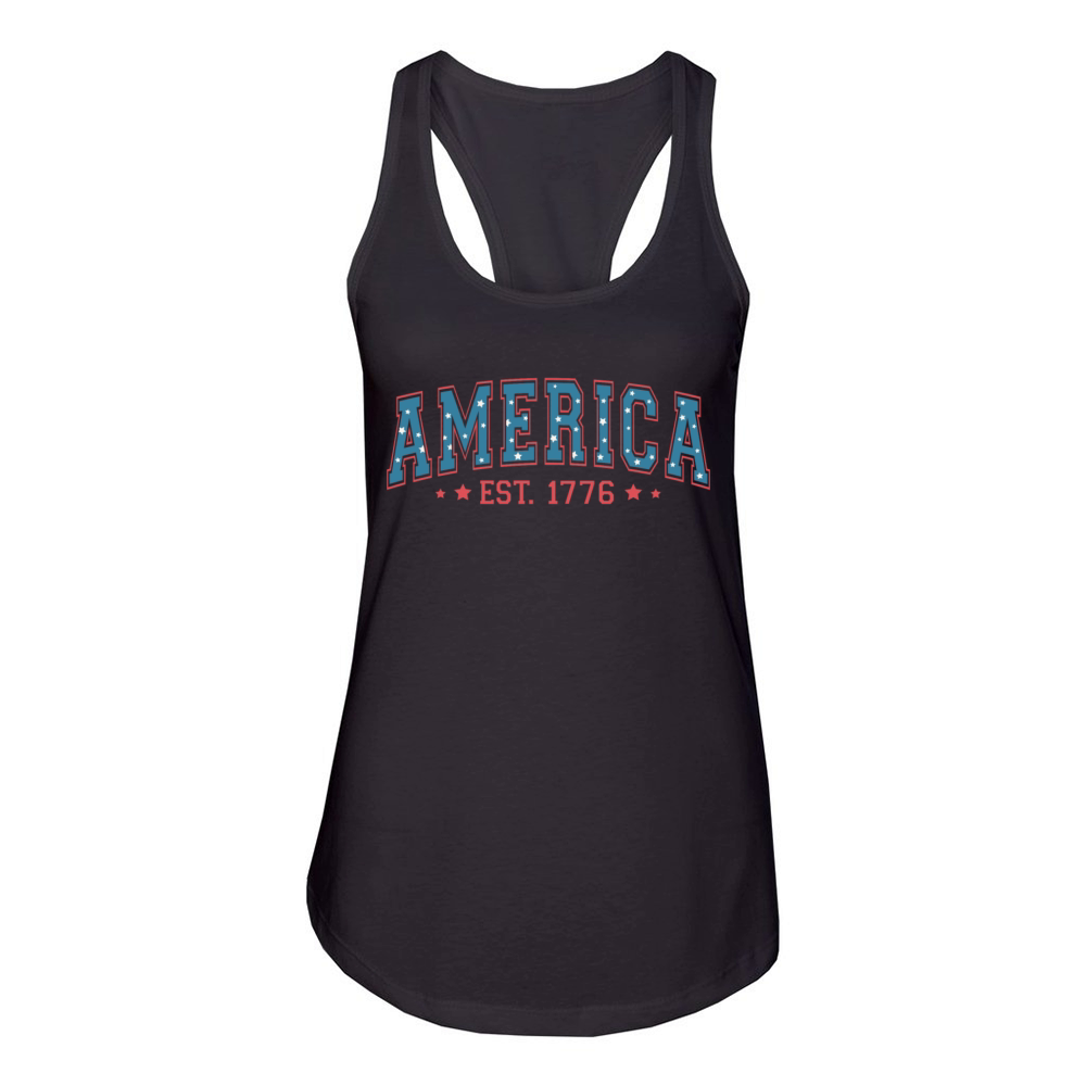 America Est 1776 Women's Racerback Tank
