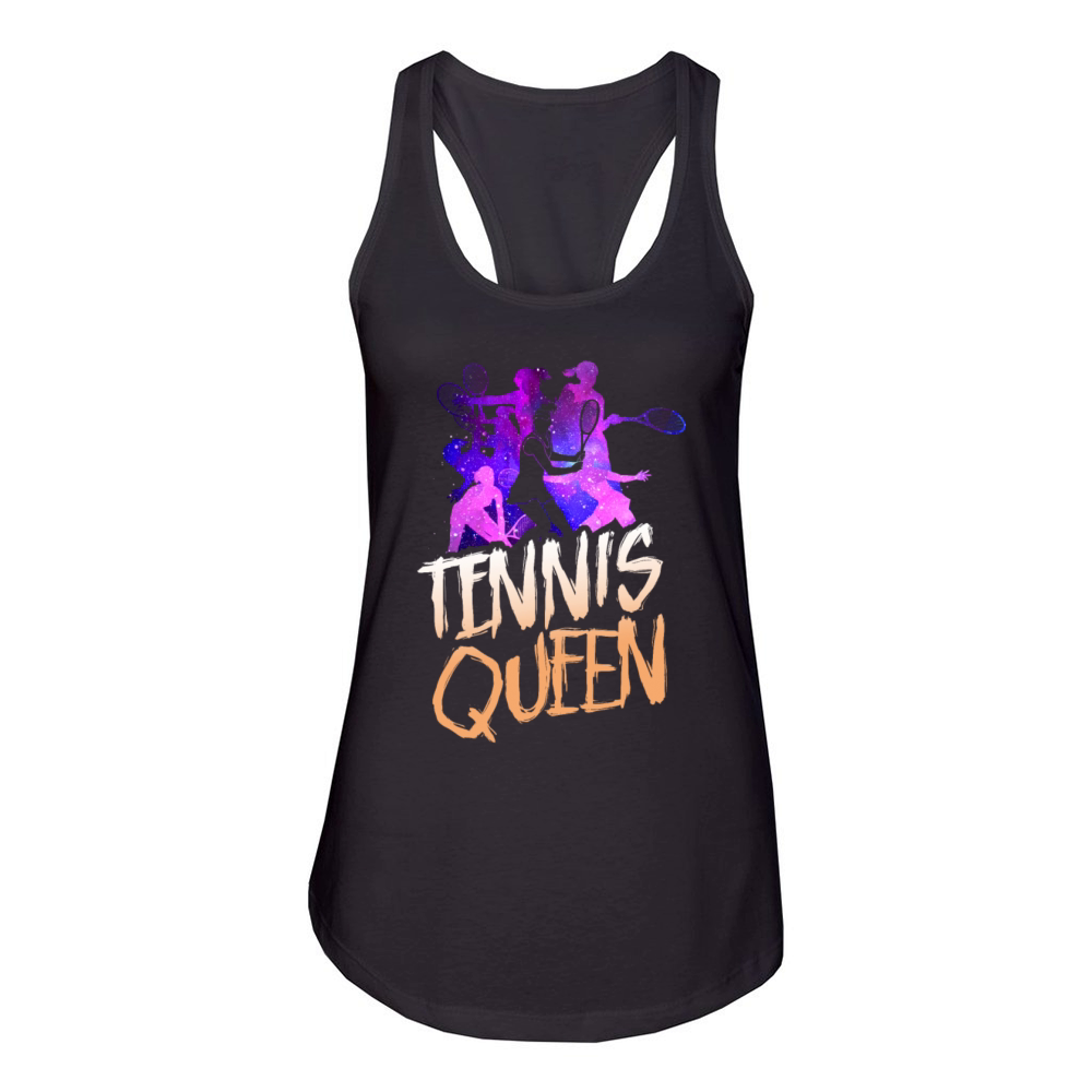 Funny Tennis Player Racket Tennis Women's Racerback Tank