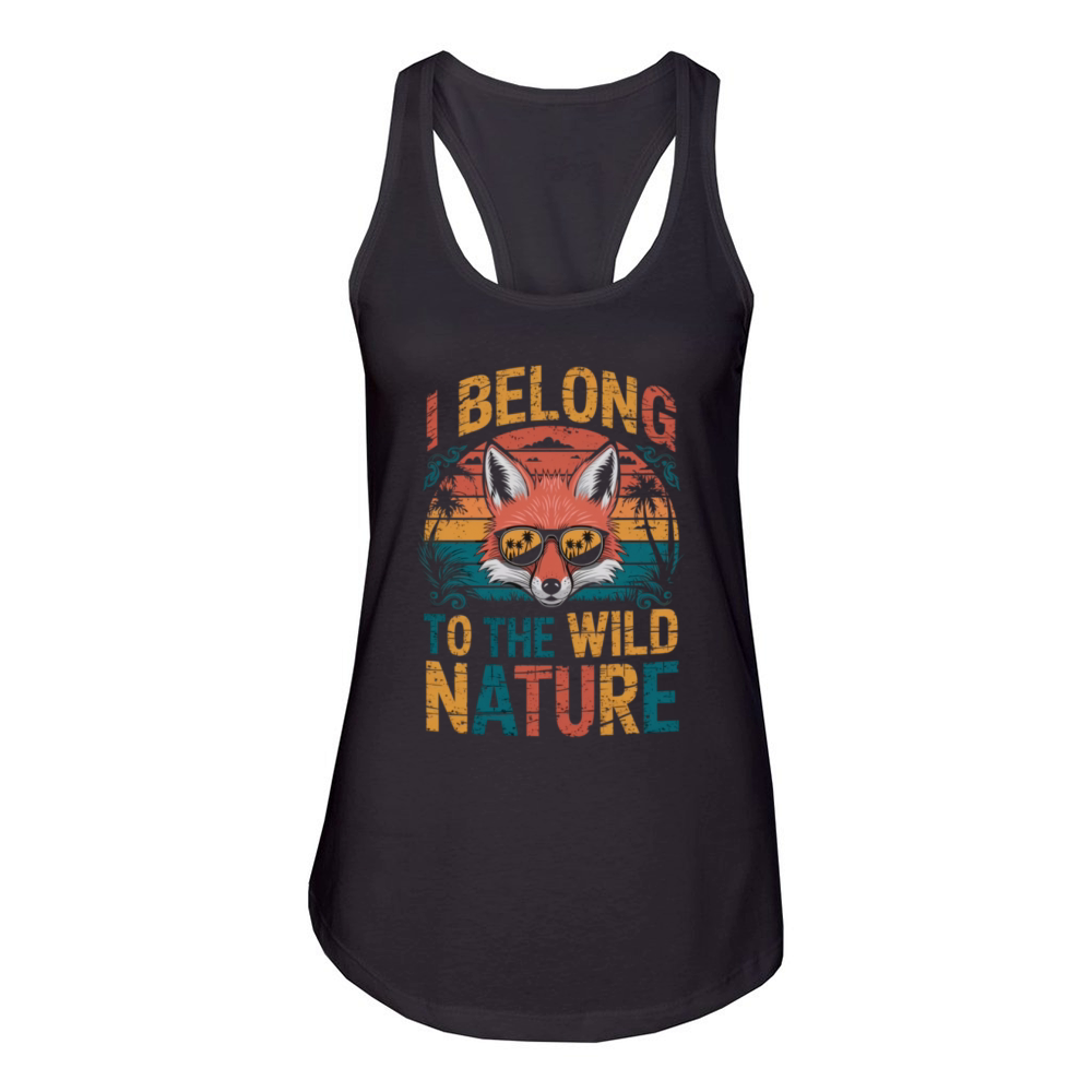 I Belong To The Wild Nature Red Fox Women's Racerback Tank