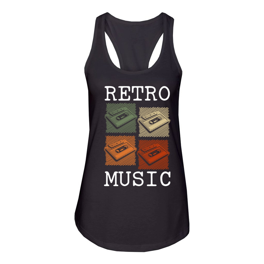Music Cassette Legend Classic Cars Women's Racerback Tank
