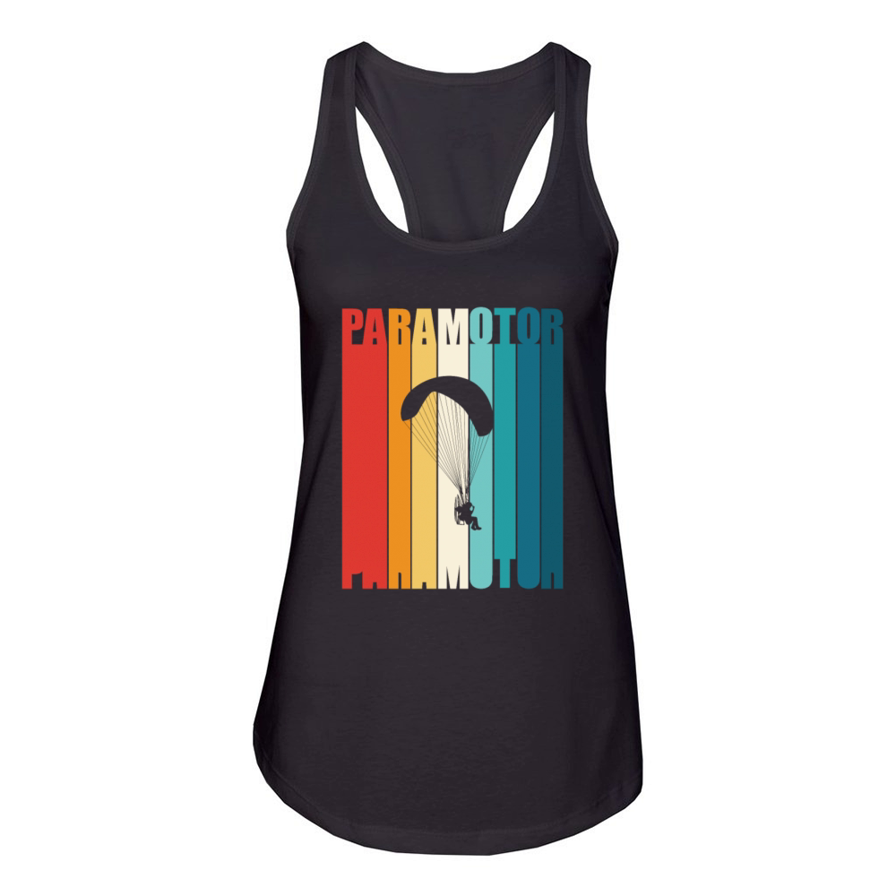 Retro Vintage Paramotoring Lover Paramotor Women's Racerback Tank