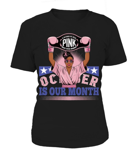 Breast Cancer Design In Pink Boxer Style Women's T-Shirt