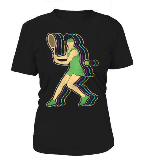 Funny Tennis Player Racket Retro Women's T-Shirt
