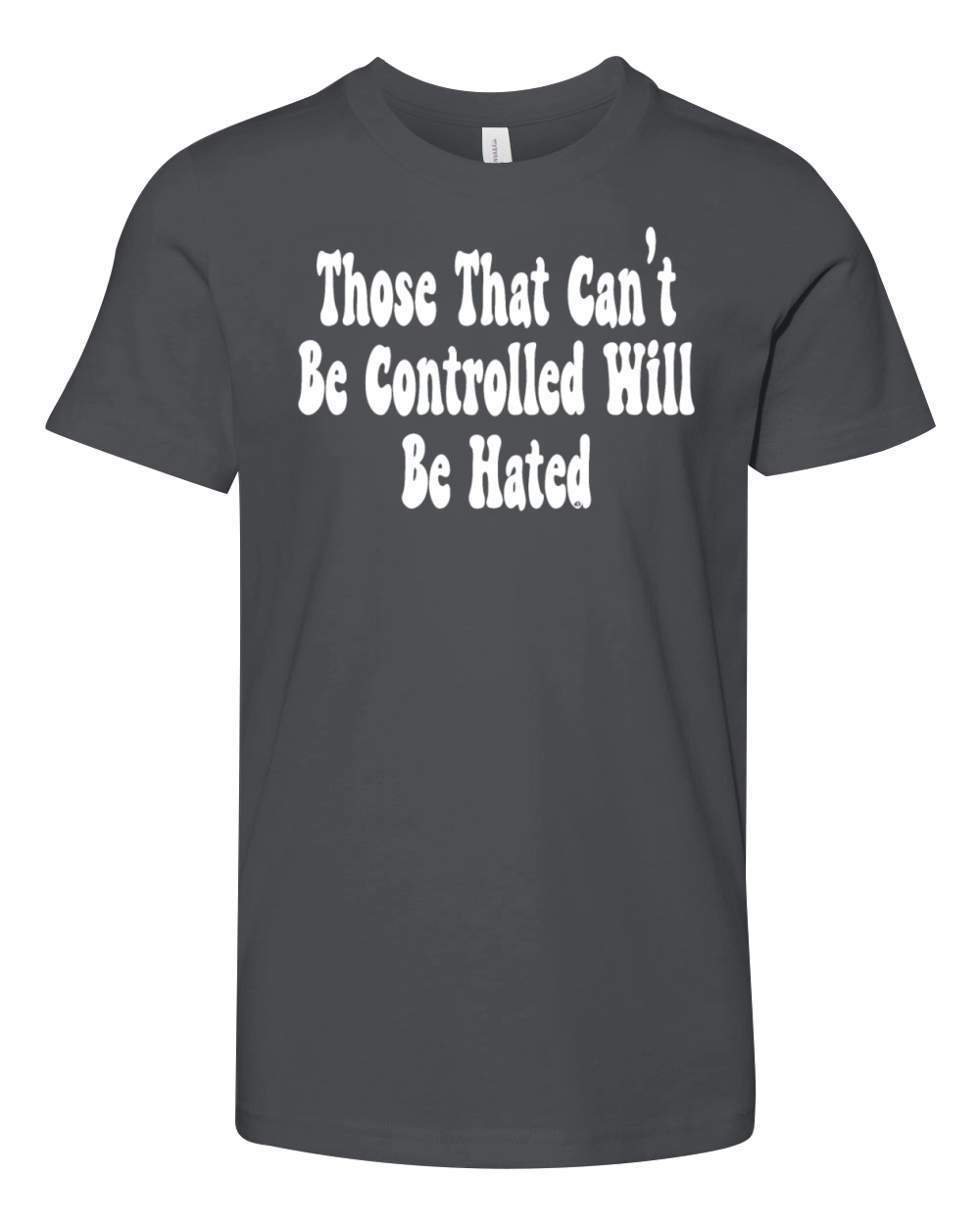 Those That Can t Be Controlled Will Be Hated Youth Unisex Jersey Tee