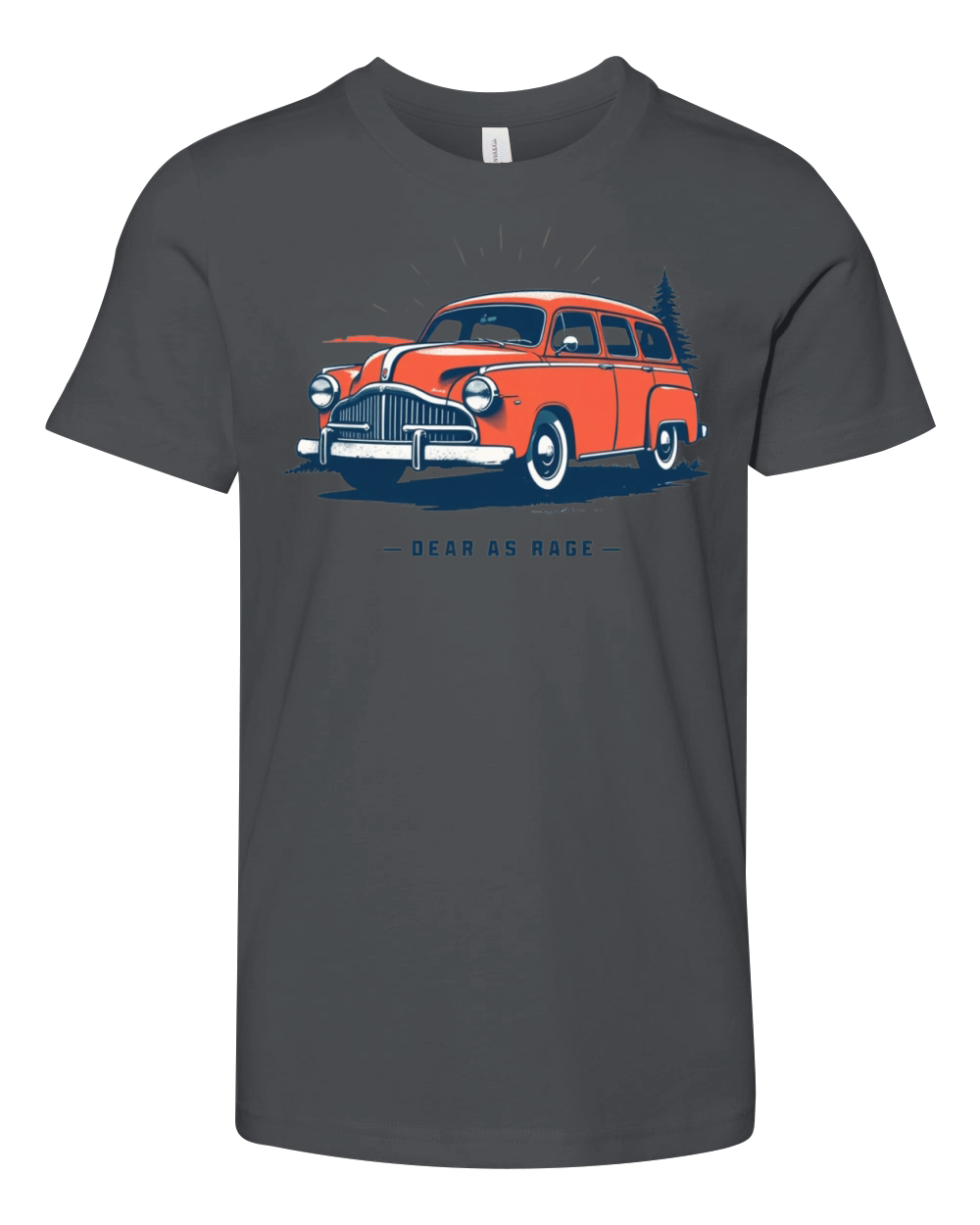 vintage style Christmas old car Youth Unisex Jersey Tee