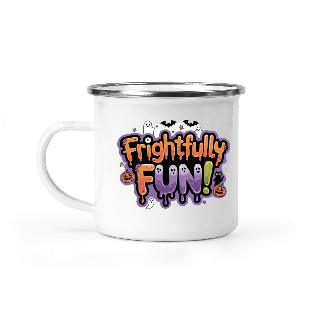 frightfully fun halloween design Camping Mug