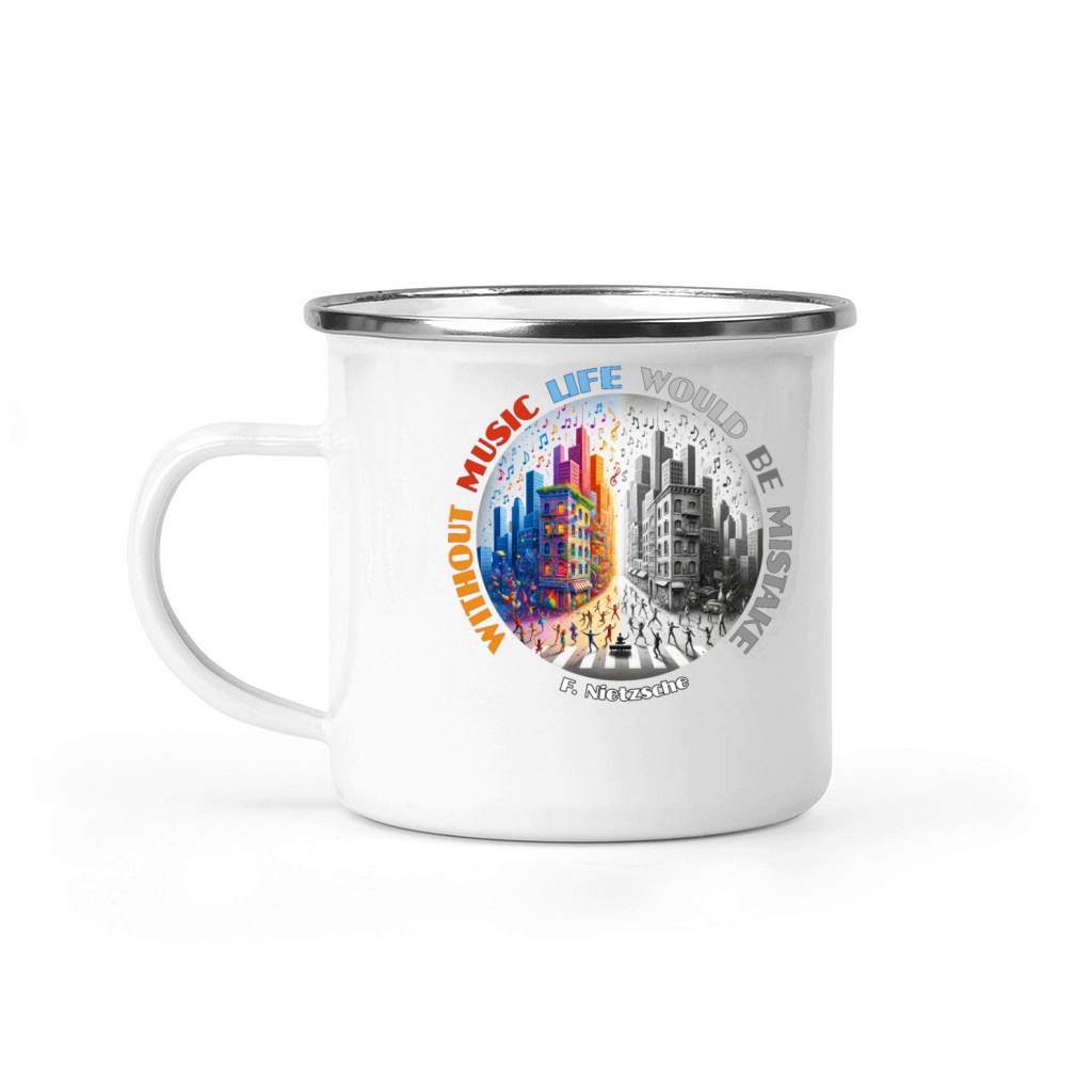 Without Music Life Would Be a Mistake Nietzsche Camping Mug