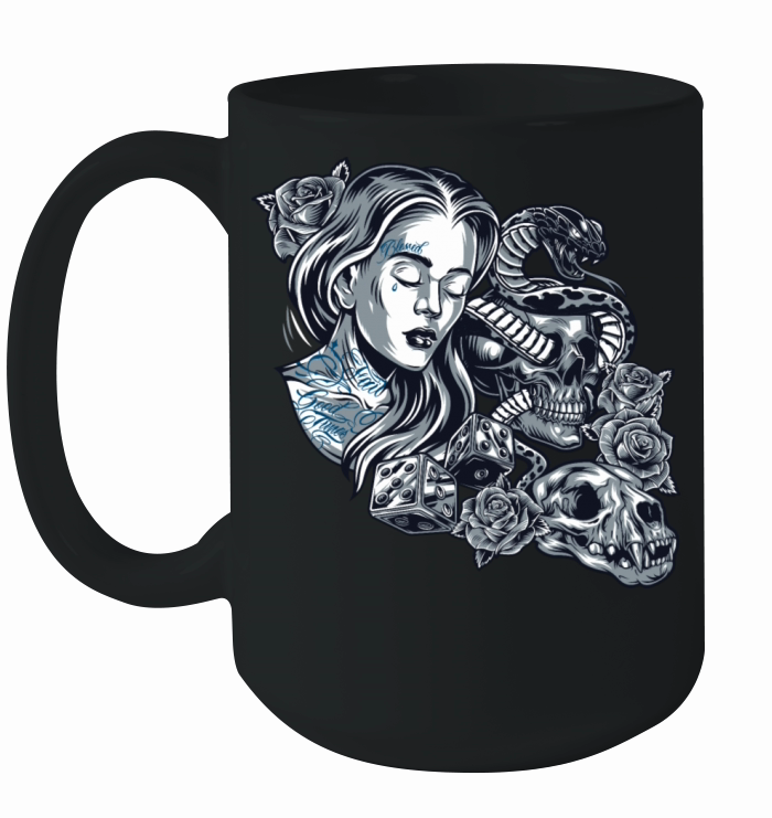 Blessed Chicano Vintage Street Art Graphic Ceramic Mug