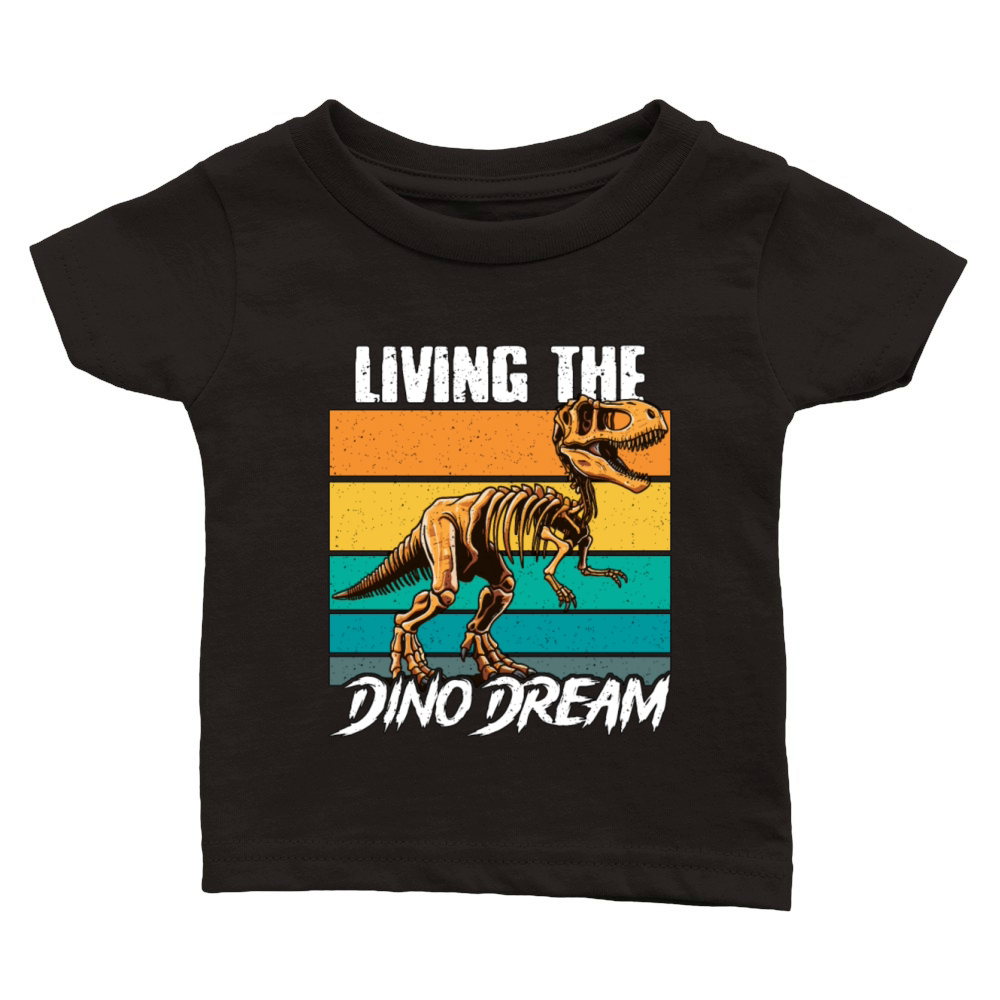 Paleontology Living The Dino Dream Fossil Hunting Classic Baby Crewneck T-shirt