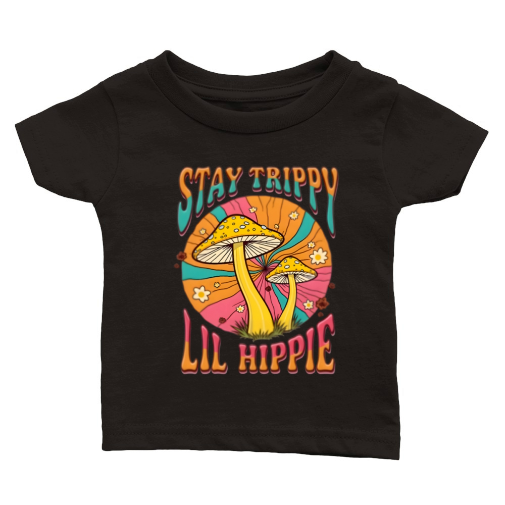 Retro Shrooms for a Free Spirit Classic Baby Crewneck T-shirt