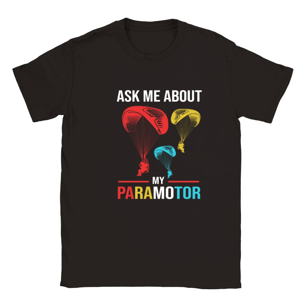 Colorful Paramotor Pilot Ask Me About My Paramotor Classic Kids Crewneck T-shirt
