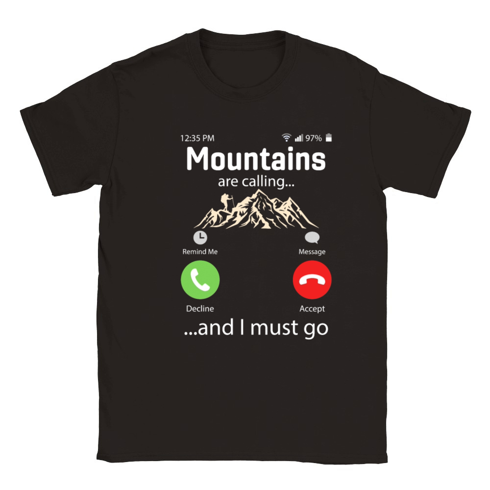 Mountains Are Calling And I Must Go Shirt Classic Kids Crewneck T-shirt
