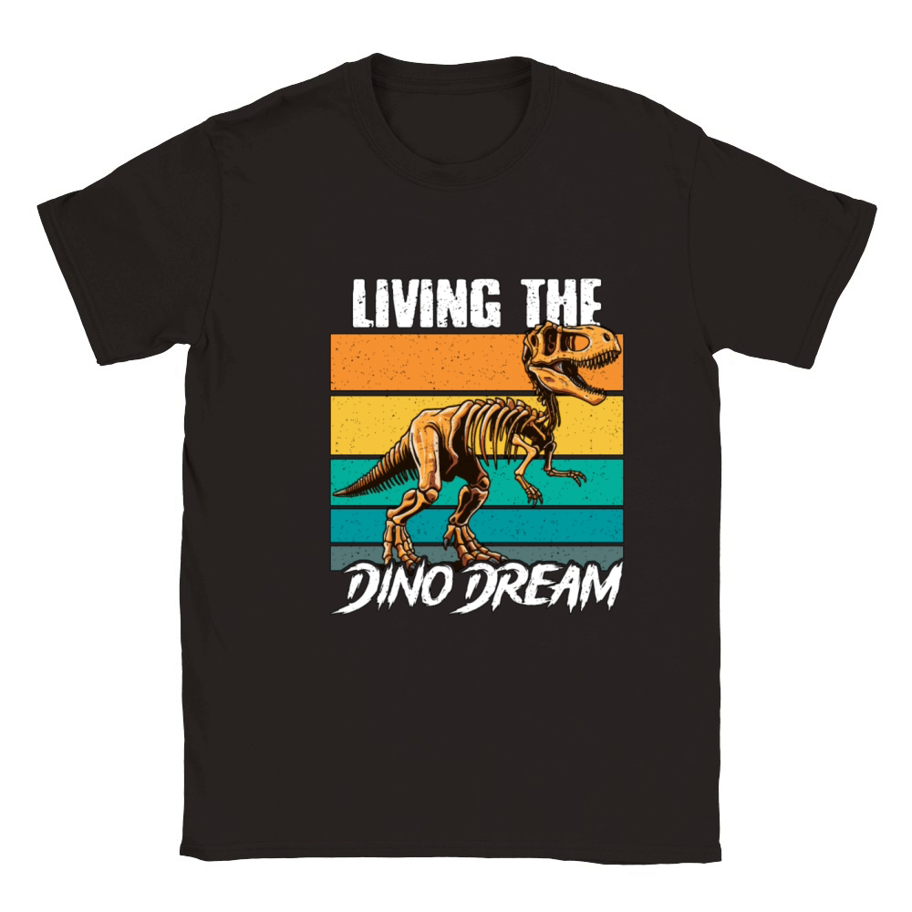 Paleontology Living The Dino Dream Fossil Hunting Classic Kids Crewneck T-shirt