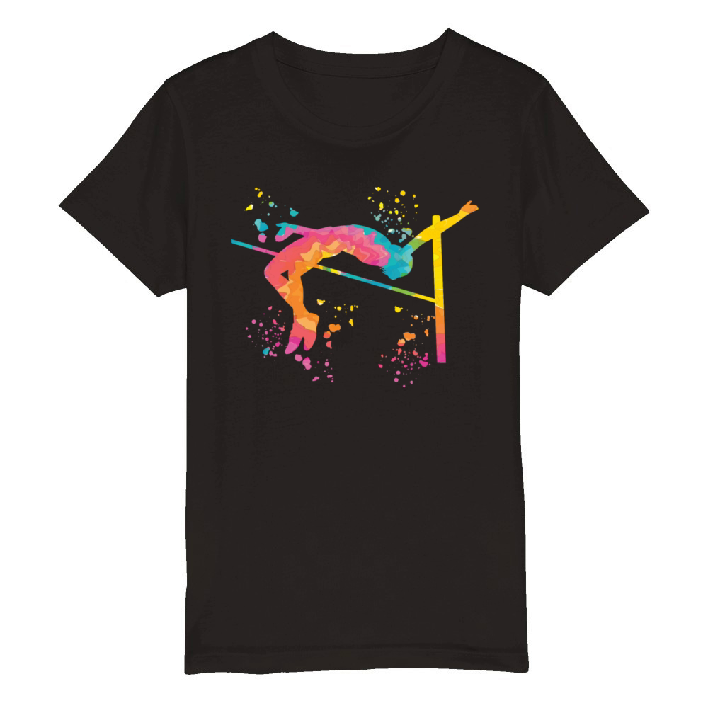 High Jumper High Jumping High Jump Organic Kids Crewneck T-shirt