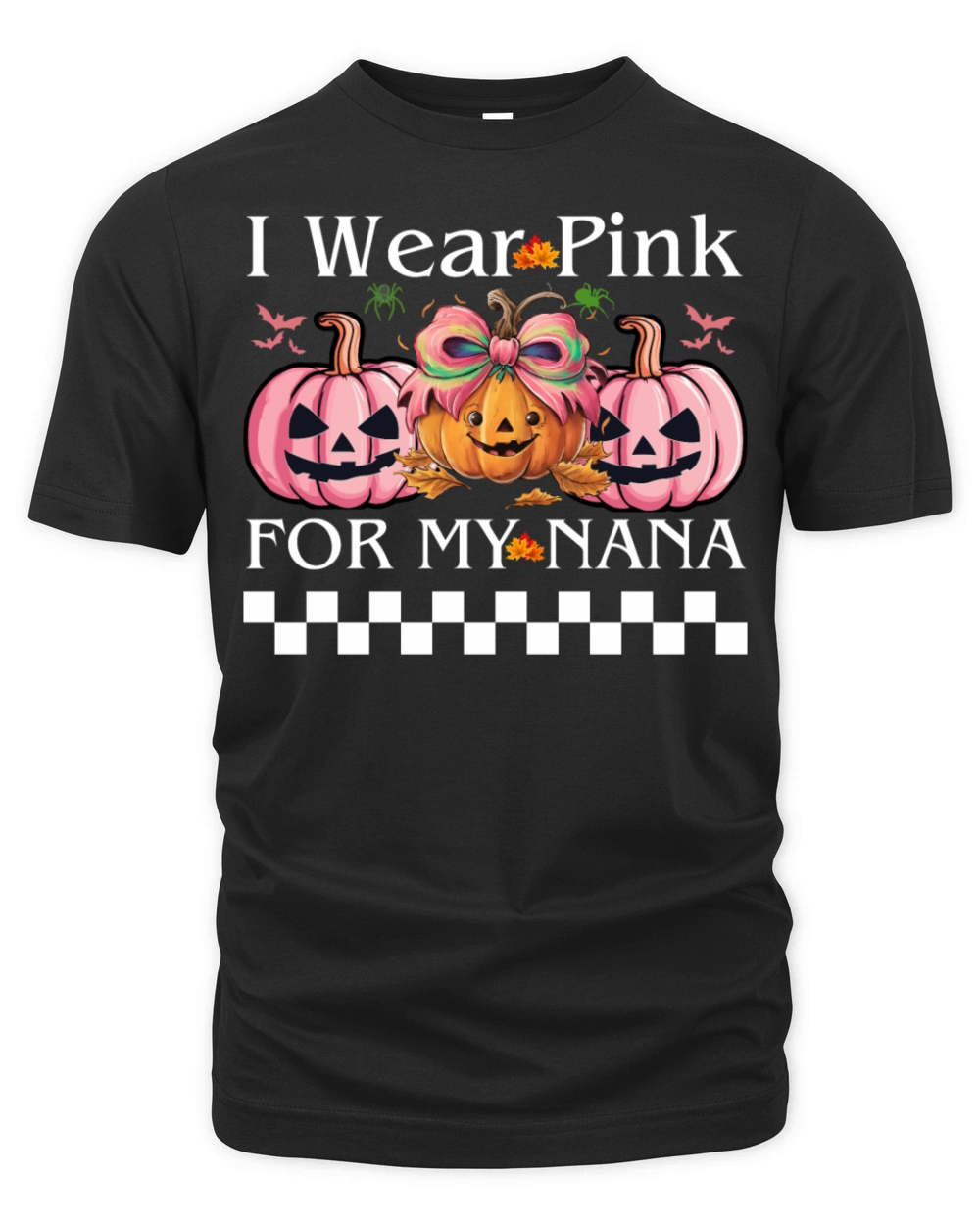 I Wear Pink For My NANA Retro Breast Cancer Design Organic Unisex T-shirt