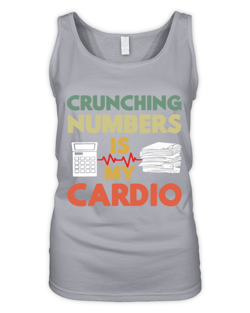Crunching Numbers Is My Cardio Retro Vintage Organic Women's Tank Top