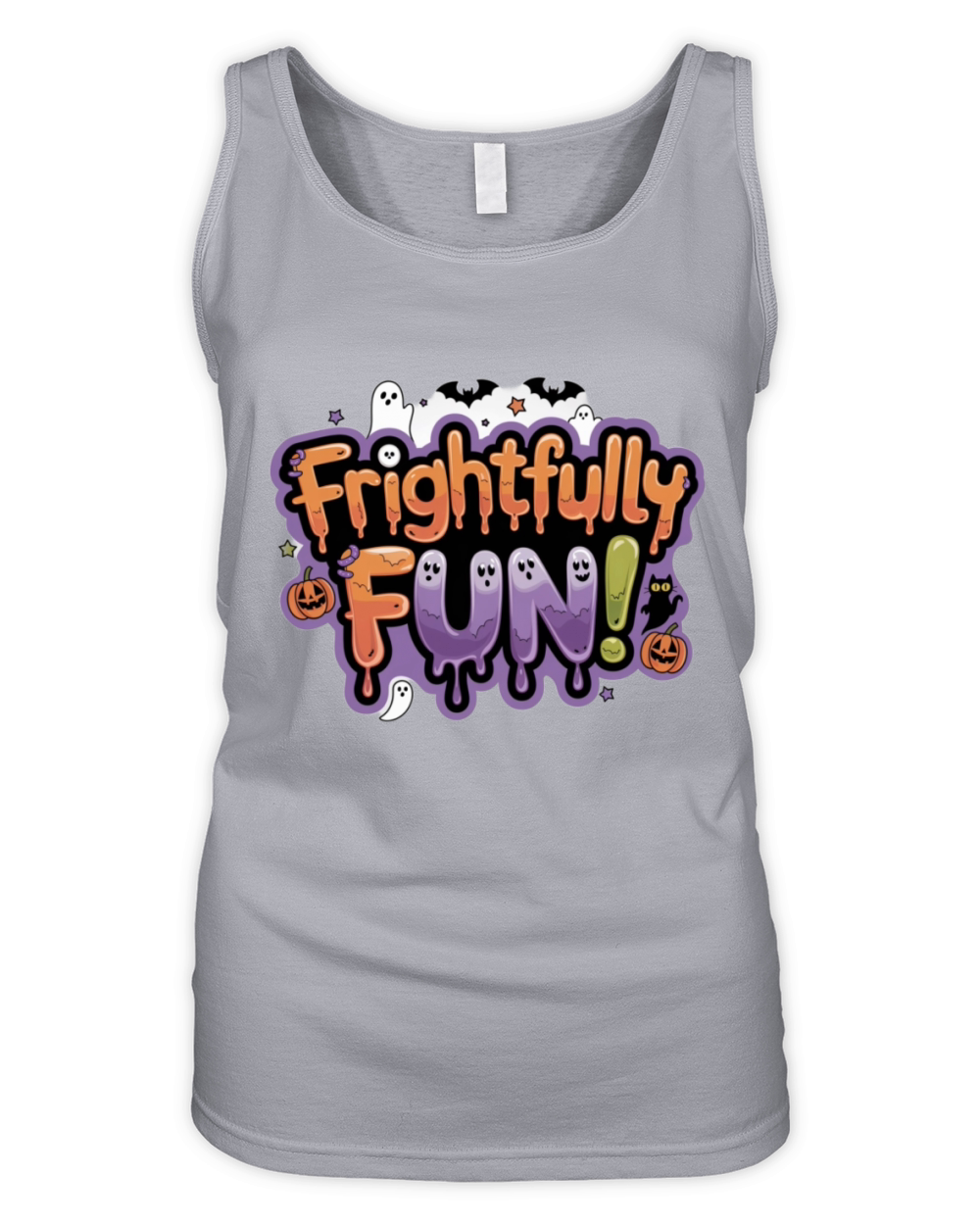 frightfully fun halloween design Organic Women's Tank Top
