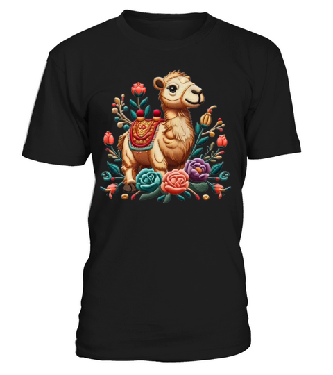 Charming Camel with Floral Ornaments T-Shirt Unisex