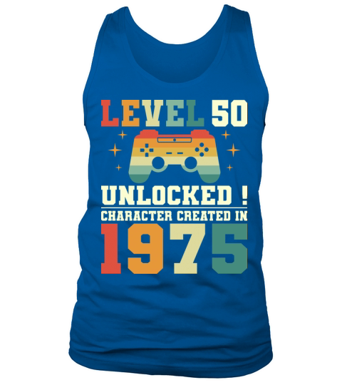 Level 50 1975 50th Birthday Gamer Tank Top Unisex